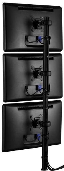 Atdec Spacedec POS Display Pole 1150mm long 42mm diameter pole with three display heads. Max load: 12kg. VESA up to 100x100