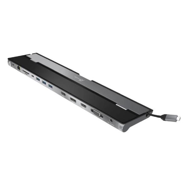 J5create JCD543 USB-C Triple Display Docking Station (USB-C to VGA/HDMI/DP, RJ45, SD card, USB-A x 3, USB-C x 1, USB-C PD)