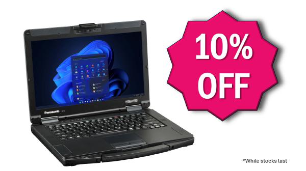 Panasonic Toughbook 55 Mk3 i5-1345U, 8GB,   512GB SSD Opal, 14&quot; HD Std Bright, Wifi, NonBacklit KBD, (No Webcam), W11P, 3YR Wty