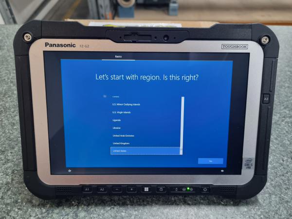 Panasonic Toughbook G2  Mk1 Windows Working but BIOS-LOCKED-no access to BIOS changes. Intel i5, 16GB, 512GB SSD. 4G - **NQR** 6MO Wty (Box Opened)