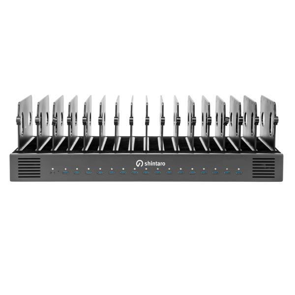 Shintaro 1000W 16-Port USB-C Charging Dock with Adjustable Bays - Charge Laptops, Tablets &amp; Devices Simultaneously, Controlled via App