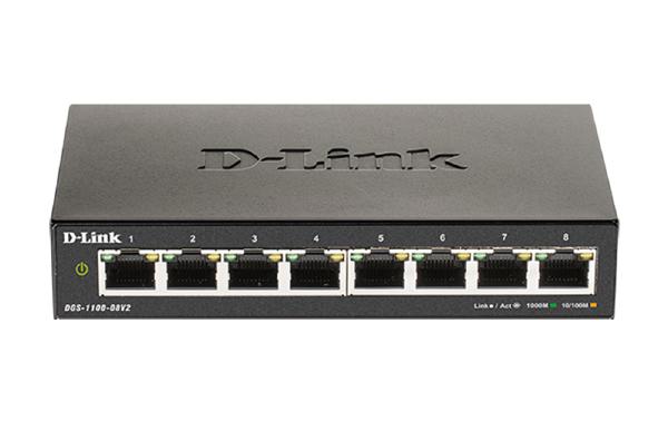 D-Link 8-Port Gigabit Smart Managed Switch with 8 RJ45 Ports