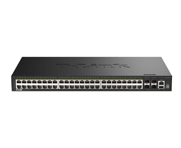D-Link DGS-1530-52P, 52-Port Stackable Smart Switch with 48 (1G) PoE+, 4 (10G) SFP+ and 370W Power Budget Ports