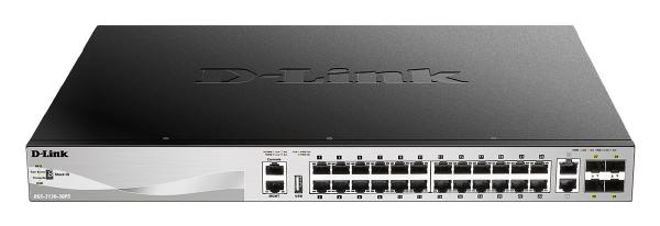 D-Link DGS-3130, 30-Port Stackable Managed Switch with 24 PoE, 2 (10G) BASE-T and 4 (10G) SFP+ Ports