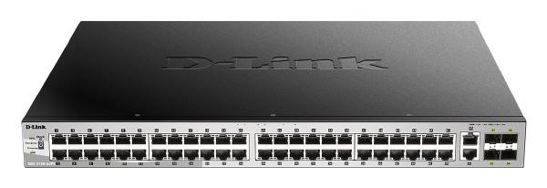 D-Link 54-Port Gigabit Managed PoE Switch with 48 PoE, 2 (10G) RJ45 and 4(10G) SFP+ Ports