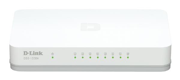 D-Link 8-Port Gigabit Unmanaged Desktop Switch with 8 Gigabit RJ45 Ports