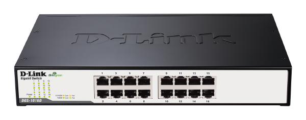 D-Link 16-Port Gigabit Unmanaged Desktop Switch with 16 Gigabit Ports