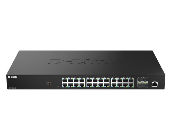 D-Link DMS-1250-28, 24-Port Multi-Gigabit Smart Managed Switch with 24 (2.5G) LAN and 4 (10G) SFP+ Ports