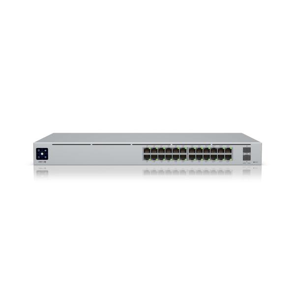 Ubiquiti USW-PRO-24-POE UniFi Professional PoE 24-Port Switch, Layer 3, 16x Gbe PoE+ Ports, 8x Gbe PoE++ Ports &amp; 2x 10Gb SFP+ Ports, 400w Budget