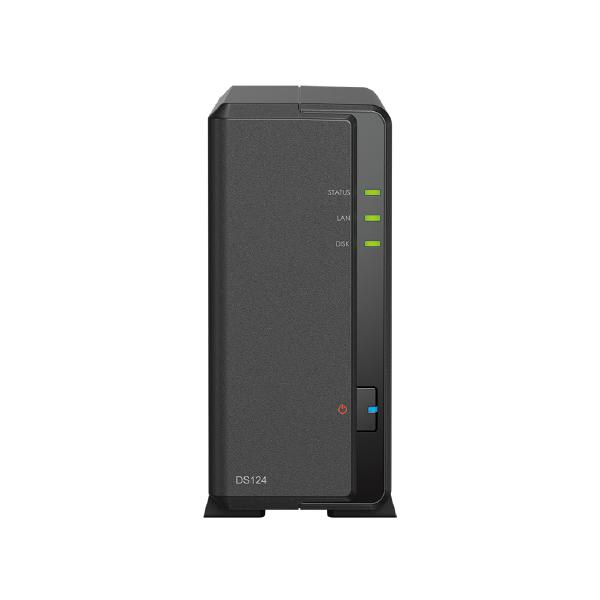 Synology DiskStation DS124 1-Bay 3.5&quot; Diskless 1xGbE NAS (Tower) (HMB), Realtek RTD1619B quad-core, 1GB RAM, 2xUSB3.2