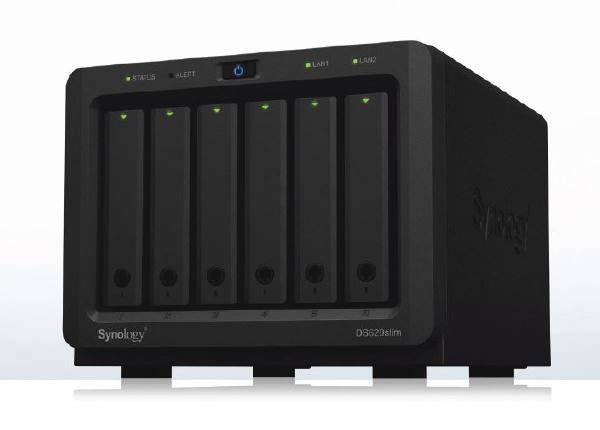 Synology DiskStation DS620Slim 6-Bay 2.5&quot; Diskless 2xGbE NAS, Intel Celeron, 2 GB DDR3L RAM, 2xUSB 3.0  (Compatible with 2.5&quot; SSD/HDD Only)