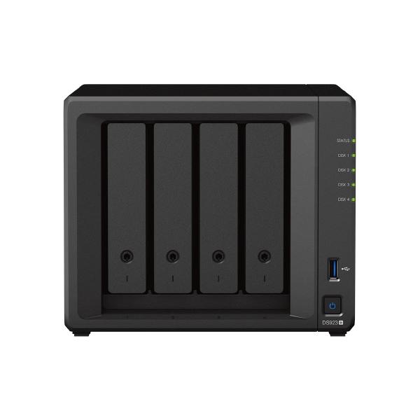 Synology DiskStation DS923+ 4-Bay 3.5&quot; Diskless, AMD Dual Core CPU, 4GB RAM, 2xGbE NAS + optional 10GbEconnectivity, 2 x USB3.2, 1 x eSATA, 3 Year Wty