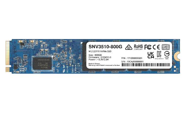 Synology SNV3510-800G  - M.2 NVMe SSD - 5 year Limited Warranty - Form factor - M.2 22110 - 800GB Check Compatible models