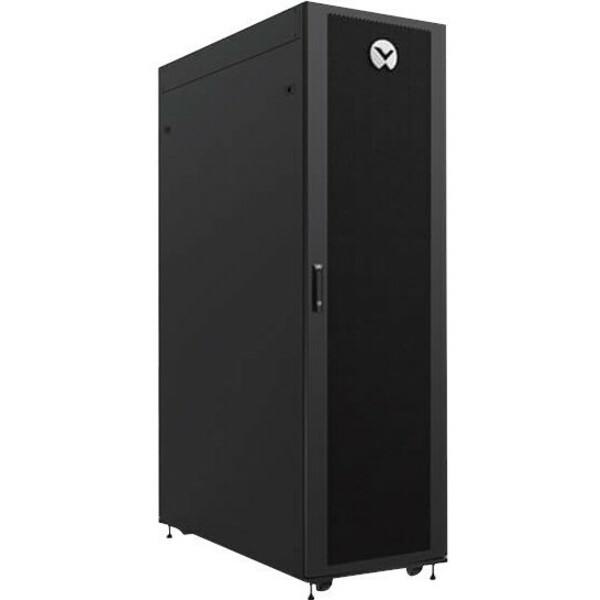 Vertiv VE Rack 42U Floor Standing Enclosed Cabinet for PDU Server, 42Ux800Wx1100D w/ Side Panels and Build up w/ Pallet, Loading capacity up to 1600kg