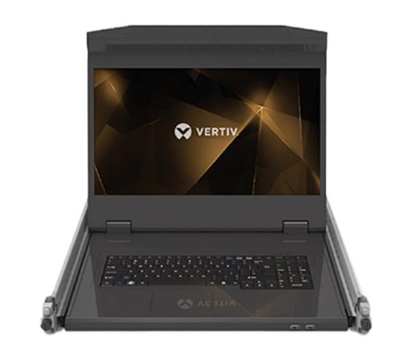 Vertiv Avocent 18.5&quot; LCD Tray, 16 Port IP-KVM, 16 IQ MPUIQ-VMCHS, USB KB-US INTL  - with Jumper cord: Plug C14 to connector C13