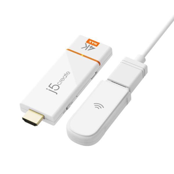 JVAW76MAX ScreenCast 4K Max Wireless Display Adapter iOS / Android / macOS / iPadOS / Windows/ Chrome OS Compatible