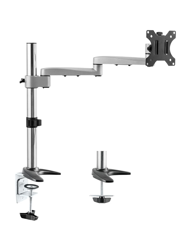 Astrotek Monitor Arm Desk Mount Height Adjustable Stand for Single LCD Display 23.8" 24" 27" 31.5" 32" 8kg 30° Tilt 180° Swivel 360° Pivot VESA
