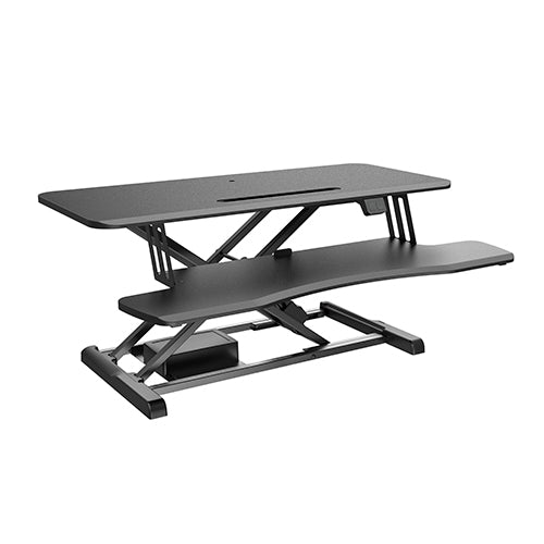 Brateck Electric Sit Stand Desk Converter (950x615x156~480mm) with Keyboard Tray Deck (Standard Surface) Worksurface Up to 20kg(LS)