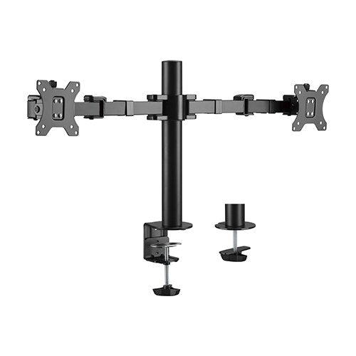 Brateck Dual Monitors Affordable Steel Articulating Monitor Arm Fit Most 17"-31" Monitors Up to 9kg per screen VESA 75x75/100x100