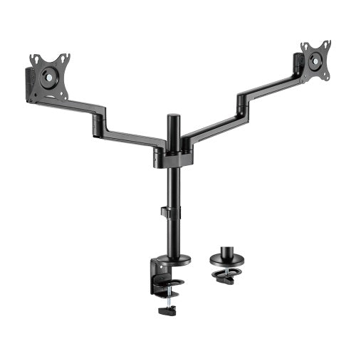 Brateck Premium Aluminum Articulating Monitor Mount Fit Most 17"-32" Monitor Up to 8KG VESA 75x75,100x100(Black)