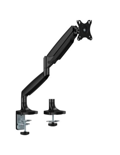 Brateck LDT82-C012 SINGLE SCREEN HEAVY-DUTY GAS SPRING MONITOR ARM For most 17"~45" Monitors, Matte Black(New)