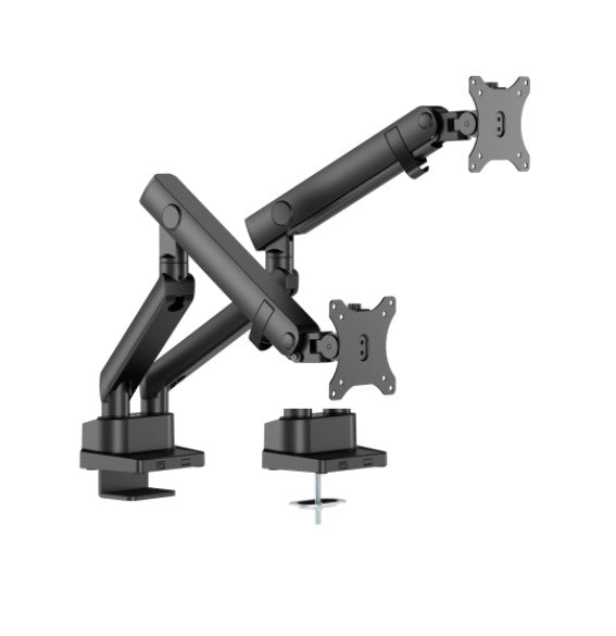 Brateck LDT84-C024-B DUAL SCREEN SLIM HEAVY-DUTY MECHANICAL SPRING MONITOR ARM BLACK (new)