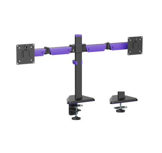 Brateck LDT89-C024 Matte Black Amethyst Articulating Gaming Dual Monitor Arm,  Fit Screen Size: 17"-32", Screen Quantity: 2 (LS)