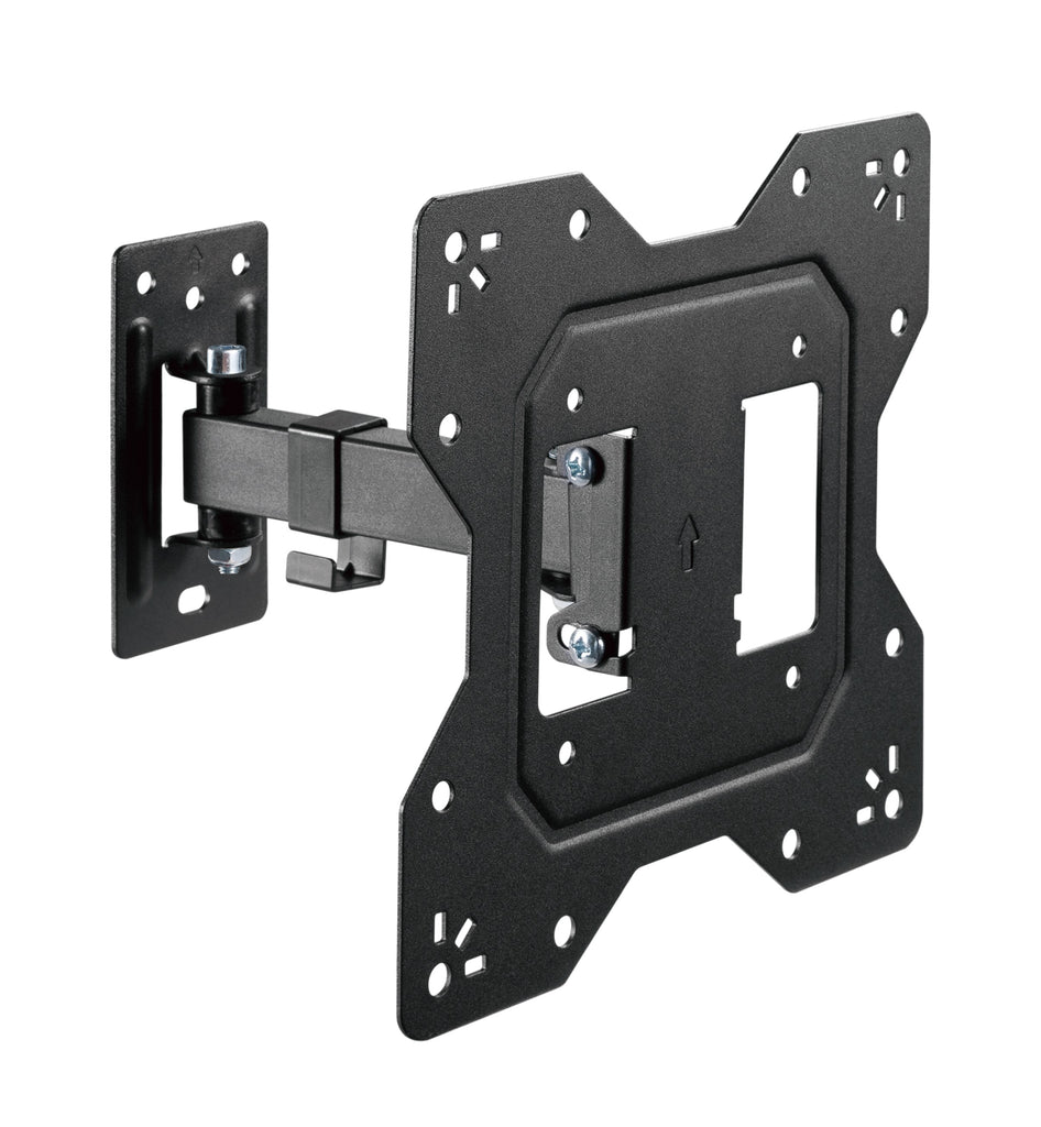 BrateckEconomical Full-Motion TV Wall Mount For 23"-43" Fit Curved TV up to 30KG, VESA 100x100,100x200,200x100,200x200 Fine Texture Black