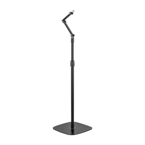 Brateck Stylish Height Adjustable Microphone Floor Stand(Matte Black  Light Grey) 320x320x1694mm (LS)