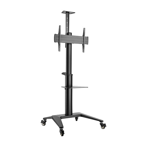 Brateck Ultra-Modern Aluminum TV Cart (Landscape/Portrait Orientation)  Fit 37"-70" Up to 70Kg - Black