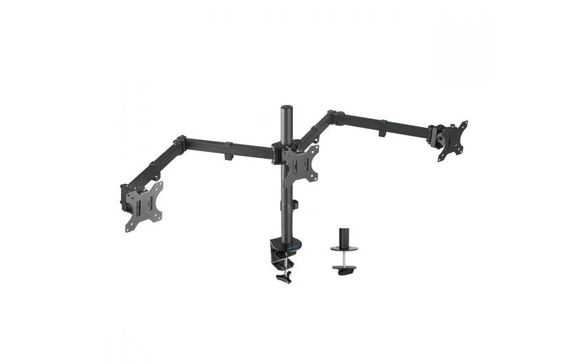 mbeat® activiva Triple-Screen Articulating Monitor Arm Ideal for a seamless triple monitor setup (13”-27”), it offers flexible positioning
