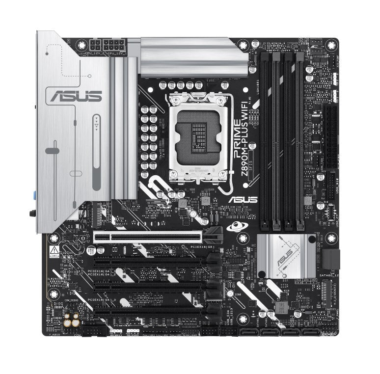 ASUS PRIME Z890M-PLUS WIFI-CSM LGA1851 mATX Motherboard 192GB, 4x DDR5, 1 x PCIe 5.0 x16 slots, 3 x M.2 slots, 6 x SATA 6Gb/s