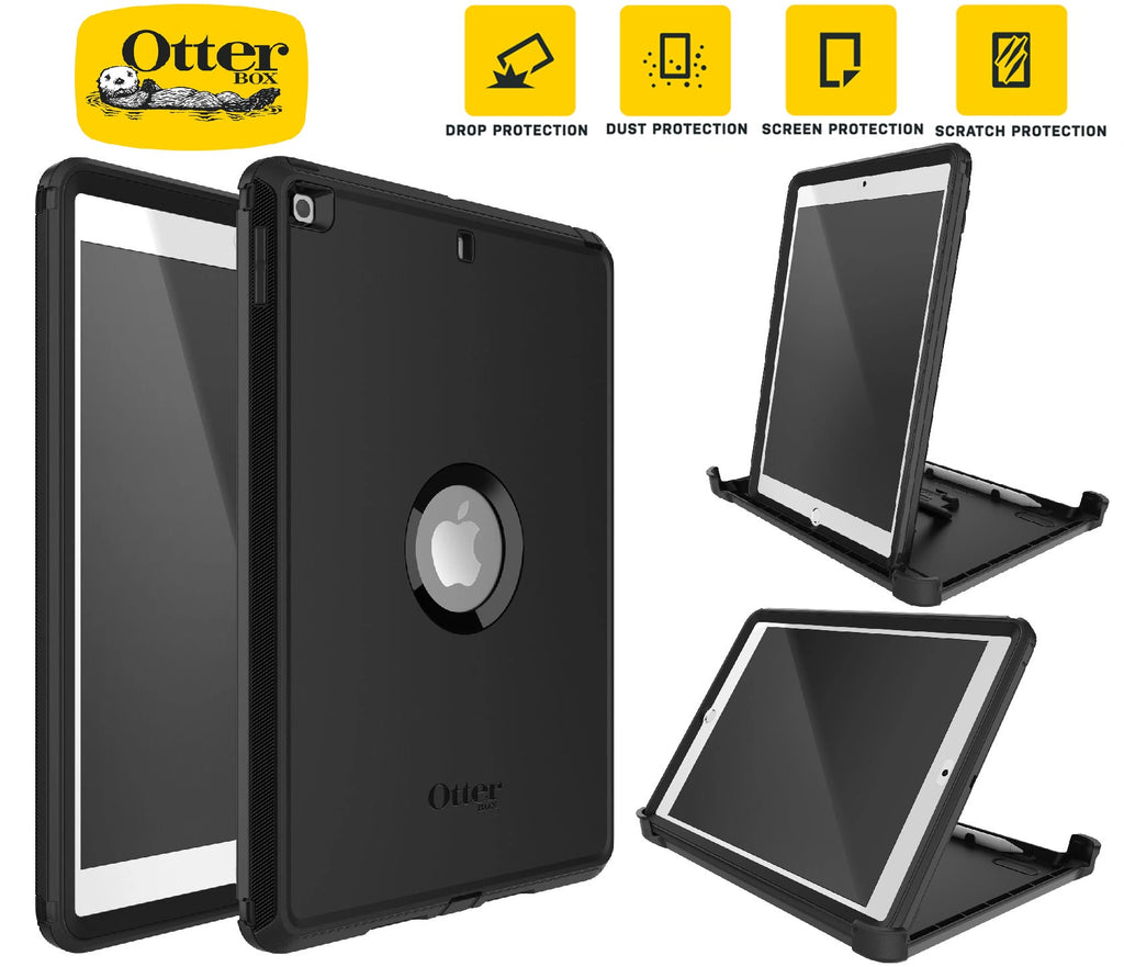 OtterBox Defender Apple iPad (10.2") (9th/8th/7th Gen) Case Black - (77-62032), DROP+ 2X Military Standard,Built-in Screen Protection,7 Years Warranty