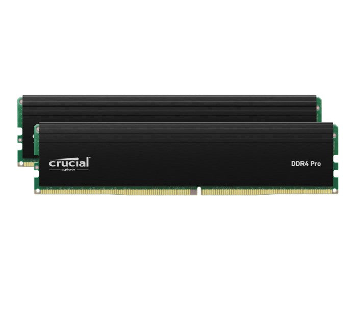Crucial Pro 32GB (2x16GB) DDR4 UDIMM 3200MHz CL22 Black Heat Spreaders Support Intel XMP AMD Ryzen for Desktop PC Gaming Memory