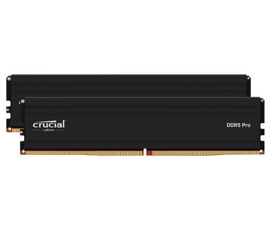 Crucial Pro 32GB (2x16GB) DDR5 UDIMM 6000MHz CL36 Black Heat Spreaders Desktop PC Gaming Memory