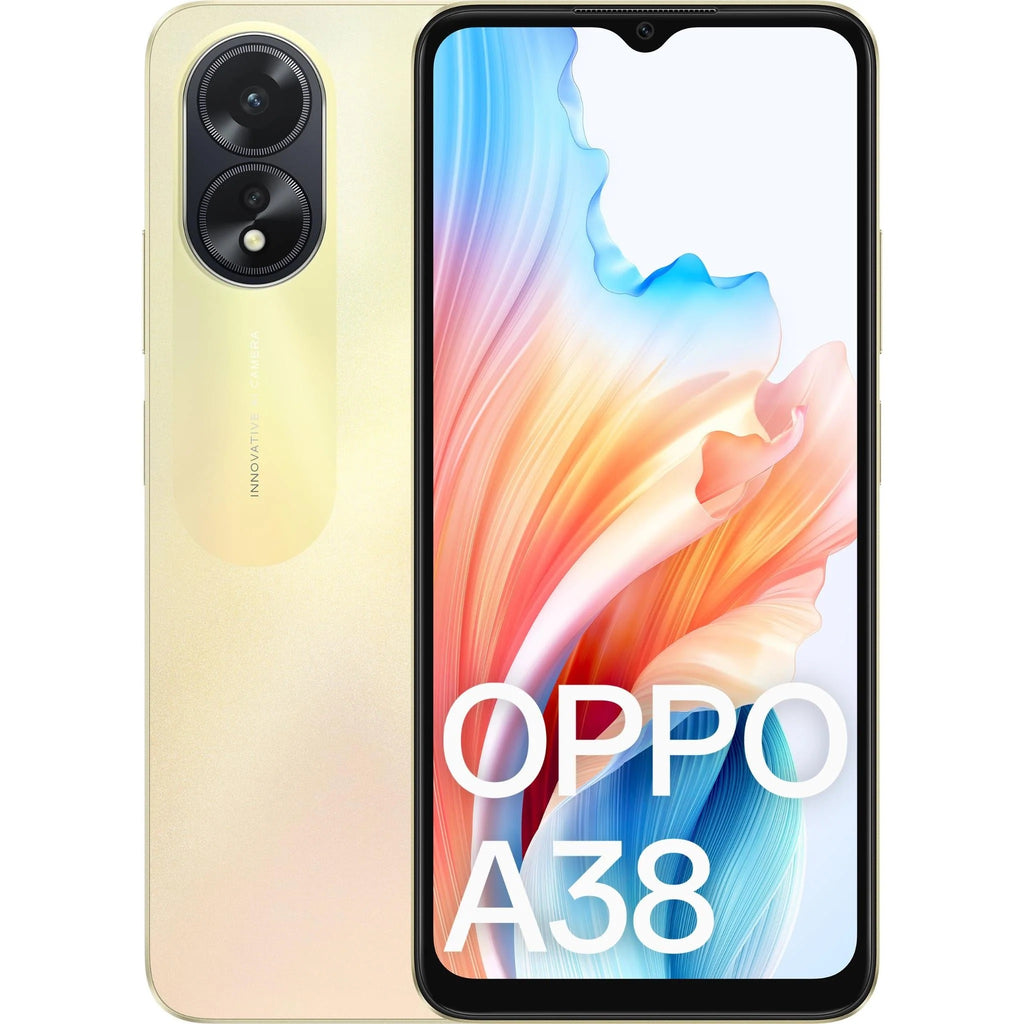 OPPO A38 4G 128GB - Glowing Gold (CPH2579AU Gold)*AU STOCK*, 6.56", HD+, 90Hz, 4GB/128GB, 50MP/5MP, Dual SIM, 5000mAh, 2 Year Warranty
