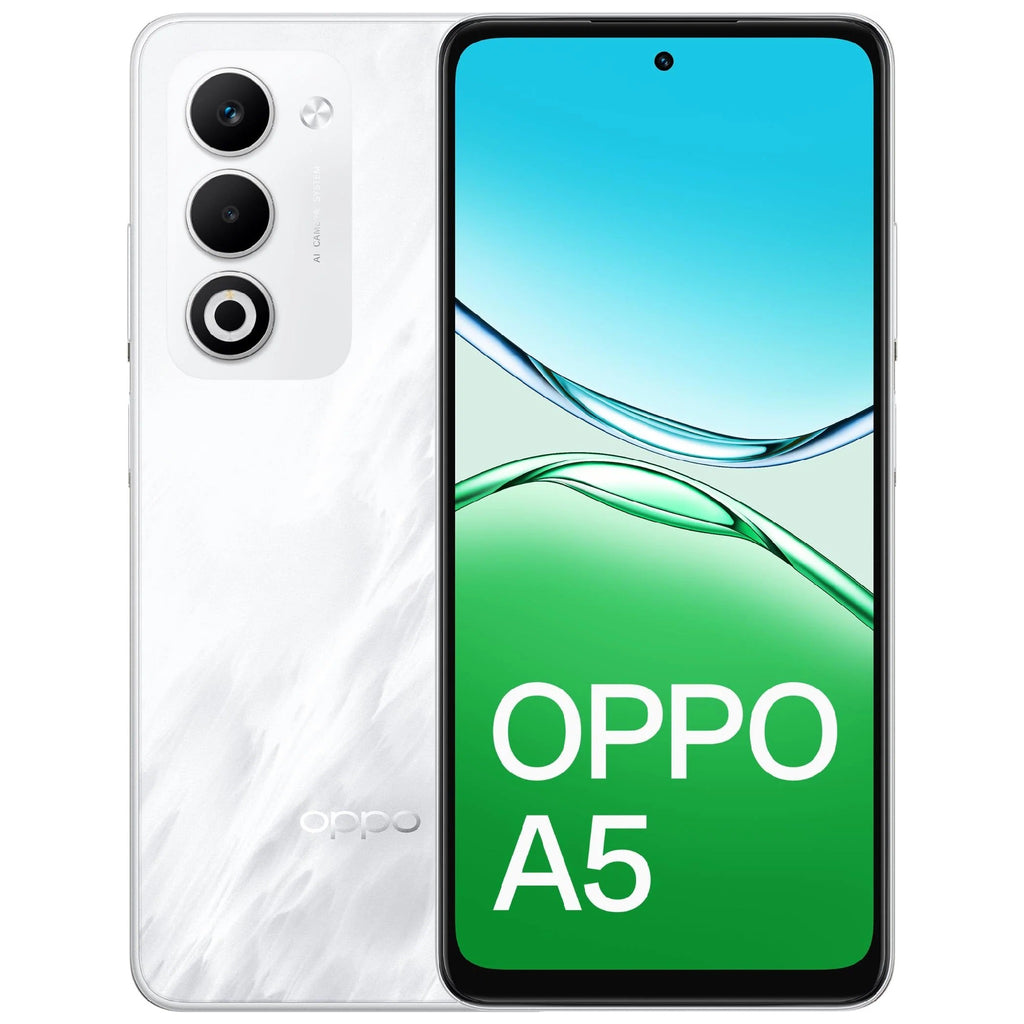 OPPO A5 4G 128GB - White (CPH2727AU WHITE)*AU STOCK*, 6.67", HD+, 120Hz, 6GB/128GB, 50MP/5MP, Dual SIM, 6000mAh,IP65, 2 Years Warranty