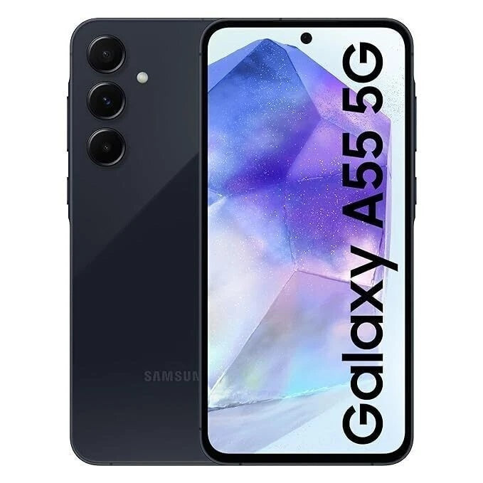 Samsung Galaxy A55 5G 128GB- Awesome Navy*AU STOCK*, 6.6", Full HD+, 120Hz, 8GB/128GB, 50MP/32MP, Single + eSIM, 5000mAh,2 Years Warranty