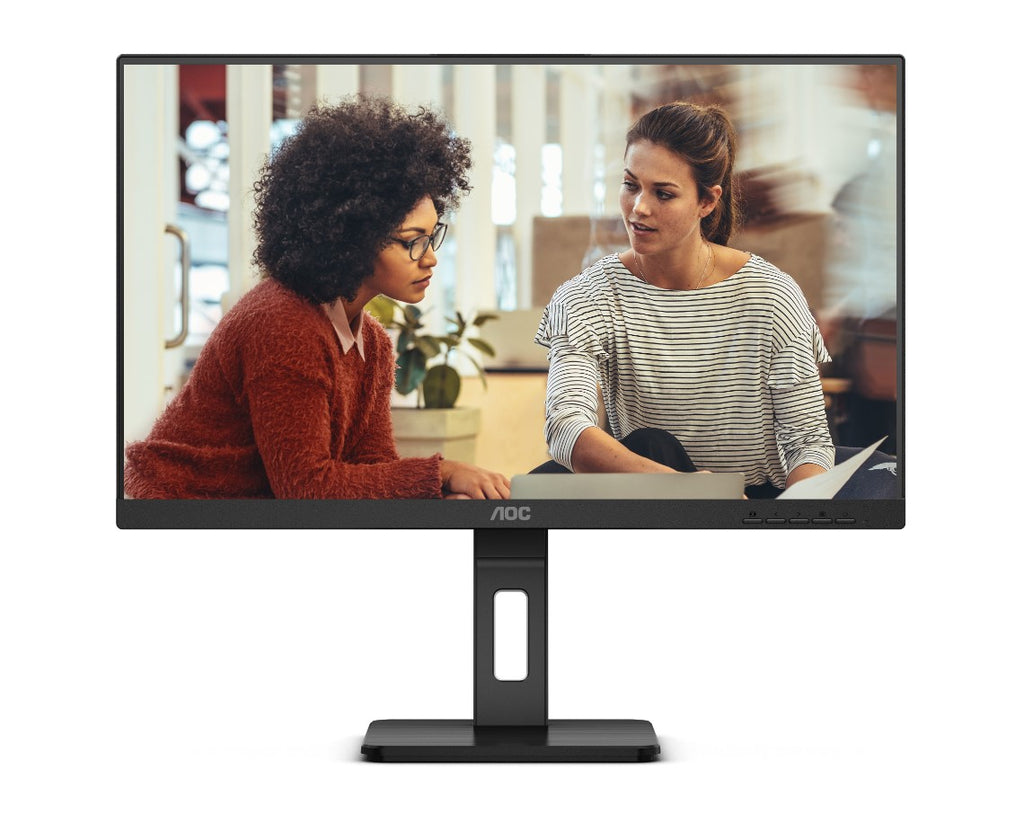 AOC 23.8" IPS 4ms, Full HD, - DP, HDMI, VGA. Tilt, Low Blue Mode, Flicker Free, 2x Speakers. Vesa 100, 3 side Frameless, Height Adjust Monitor