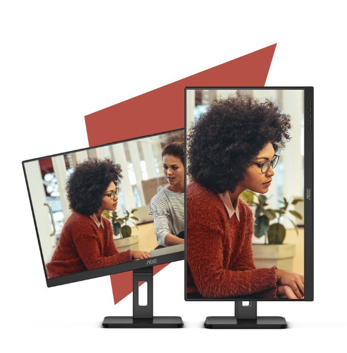 AOC 27" IPS, 4ms, FHD, Adaptive Sync, Border less, Height Adjustable Stand, VESA 100X100m, Speakers  HDMI, DP, VGA Office Monitor