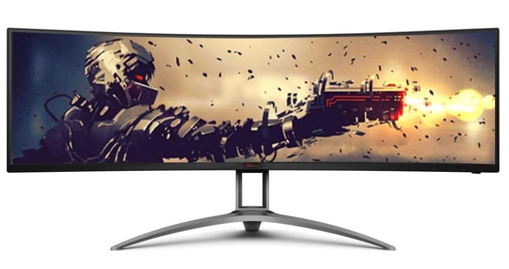 AOC 49" Curved 1800R, 5120X1440 DQHD, 32:9, Adaptive Sync, HDR 400,1ms, 165Hz ,3x HDMI,1x DP,USB-C , Speaker, HAS, KVM