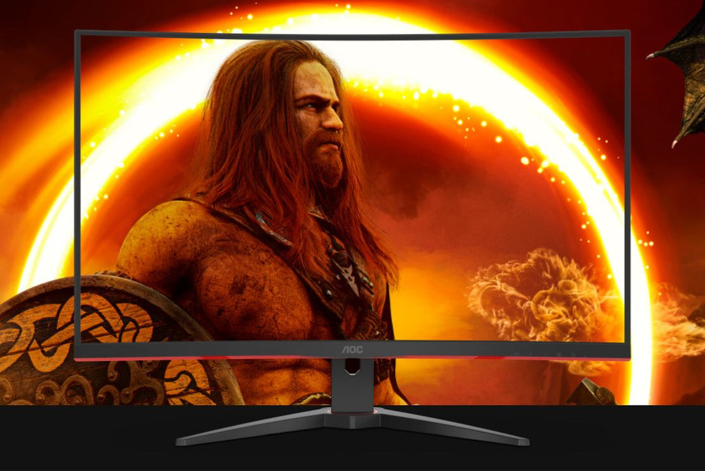 AOC 31.5" Curved 0.5ms 240Hz, FHD FreeSync Premium, Ultra Narrow Border Gamer's Choice - DP x 1, HDMI x 2. VESA100mm Low Blue monitor