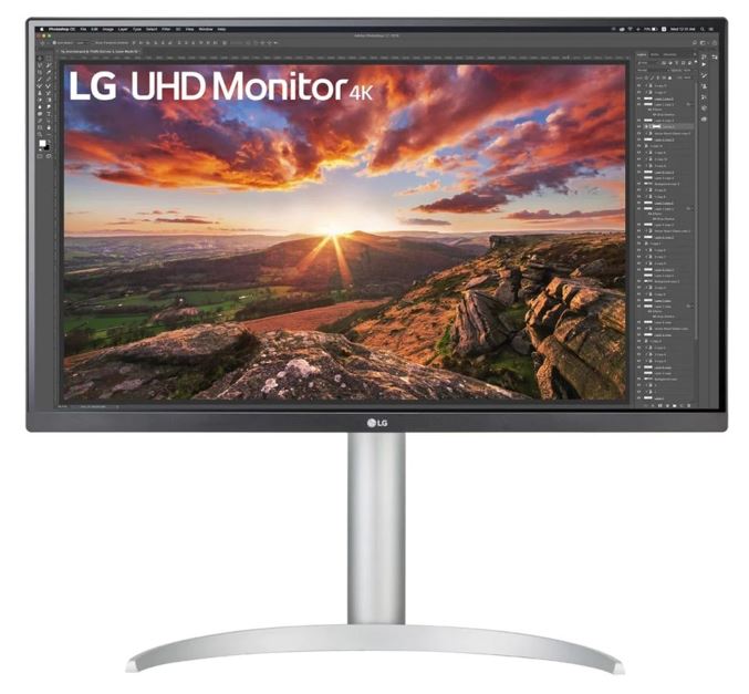 LG 27" IPS 5ms 4K UHD HDR400 FreeSync 3-Side Borderless Monitor w/ArcLine HAS - HDMI,DP, USB Type-C, Speaker, VESA 100mm, Height Adjustable