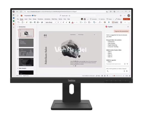 LENOVO ThinkVision E22-40 21.5-22" FHD IPS Monitor 1920x1080 100Hz 16:9 Anti-Glare Height Adjustable Tilt Swivel Pivot VGA DP HDMI VESA 3yr wty Black