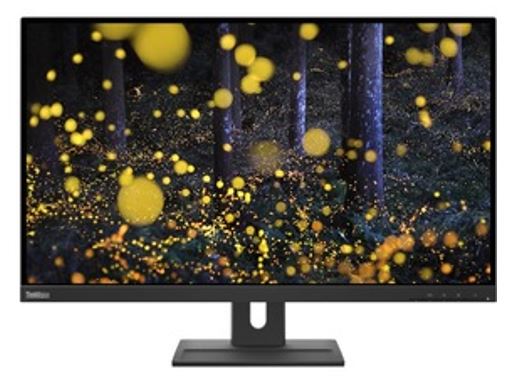 LENOVO ThinkVision E27q-20 27" 75Hz QHD IPS Monitor 2K 2560x1440 16:9 4ms Height Adjustable Tilt Swivel Pivot DP HDMI 3yr wty