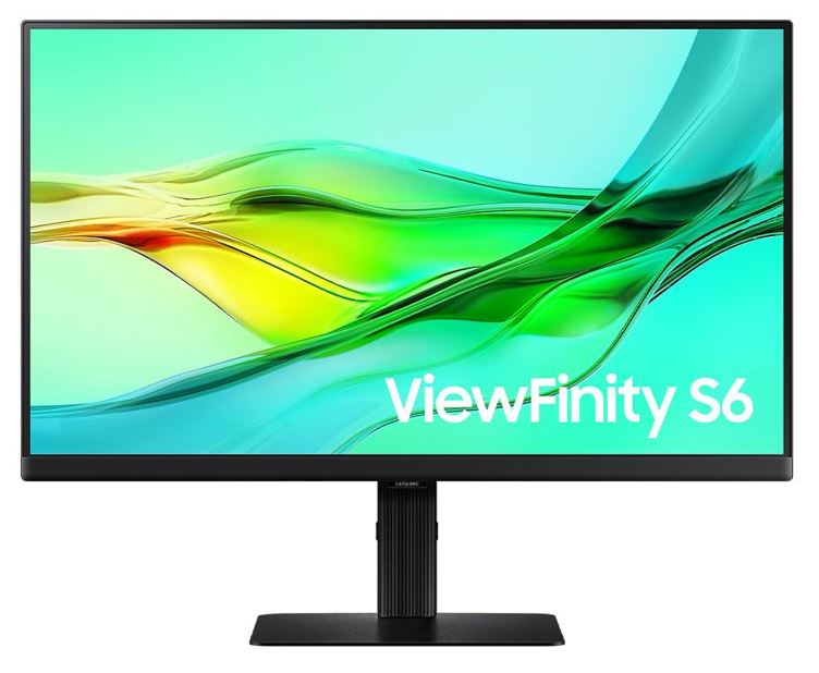Samsung 23.8"/24" S6 ViewFinity 100Hz QHD IPS Monitor 2K 2560x1440 16:9 5ms Height Adjust Tilt Swivel Pivot 2xDP1.4 HDMI USB LAN HDR10 VESA