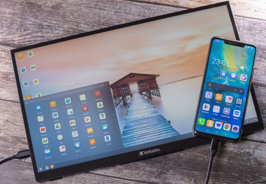 Verbatim 15.6" IPS USB-C Touch Full HD 1920 x 1080, 10 Point Touch, - Tilt, Speaker, Earphone, VESA 50mm x 50mm Business Ultra Portable IOS Monitor