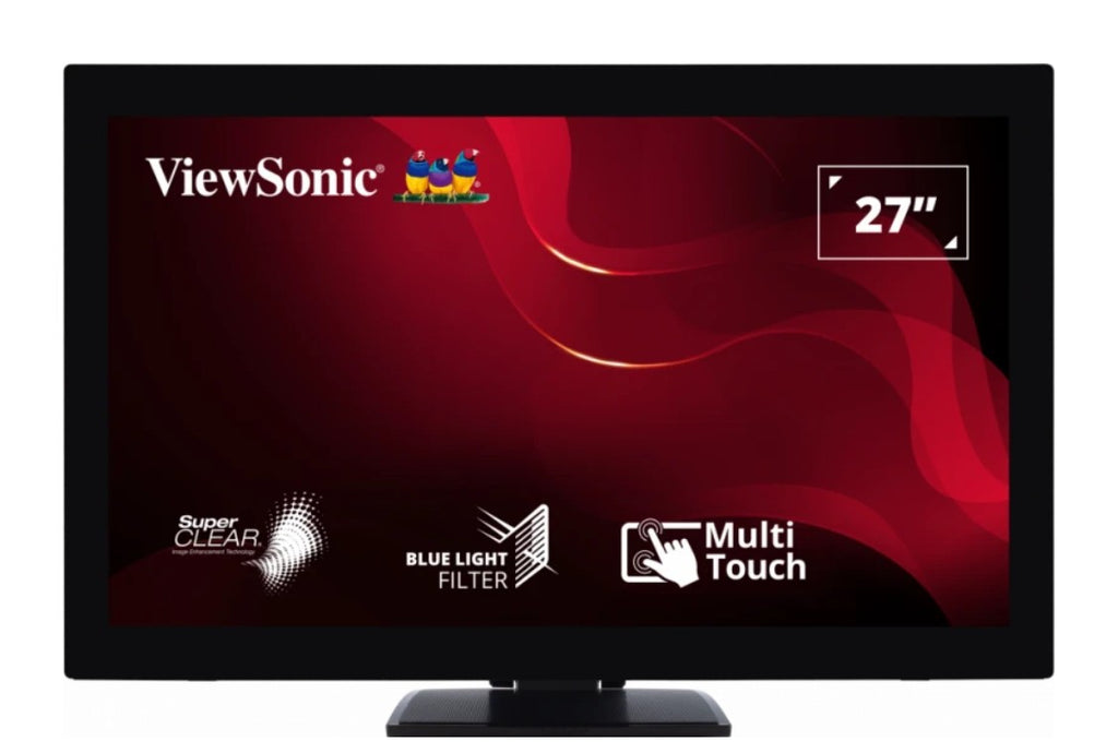 ViewSonic 27" TD2760 10-point Touch Screen, RS232 Serial Port, Advance Ergonomic Tilt or flat. Supports Winodws, Chrom, Linux, Android, Monitor,