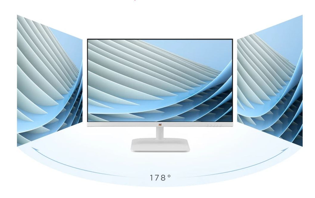 ViewSonic 24” Office SuperClear IPS, 4ms 100hz, FHD 1080, HDMI, VGA, 3.5 Audio, Multi-View, Eye Care, VESA 75m, Slim, 2432-H-W White Monitor