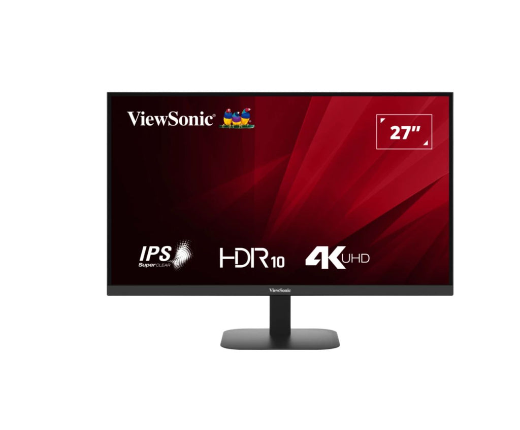 ViewSonic 27" 4K 3840 x 2160 SuperClear IPS, HDR10, 2x HDMI and DP x1, Eye Pro Tech.Seamless, VESA 75, Eco Mode, Joy Key rear, Office Monitor